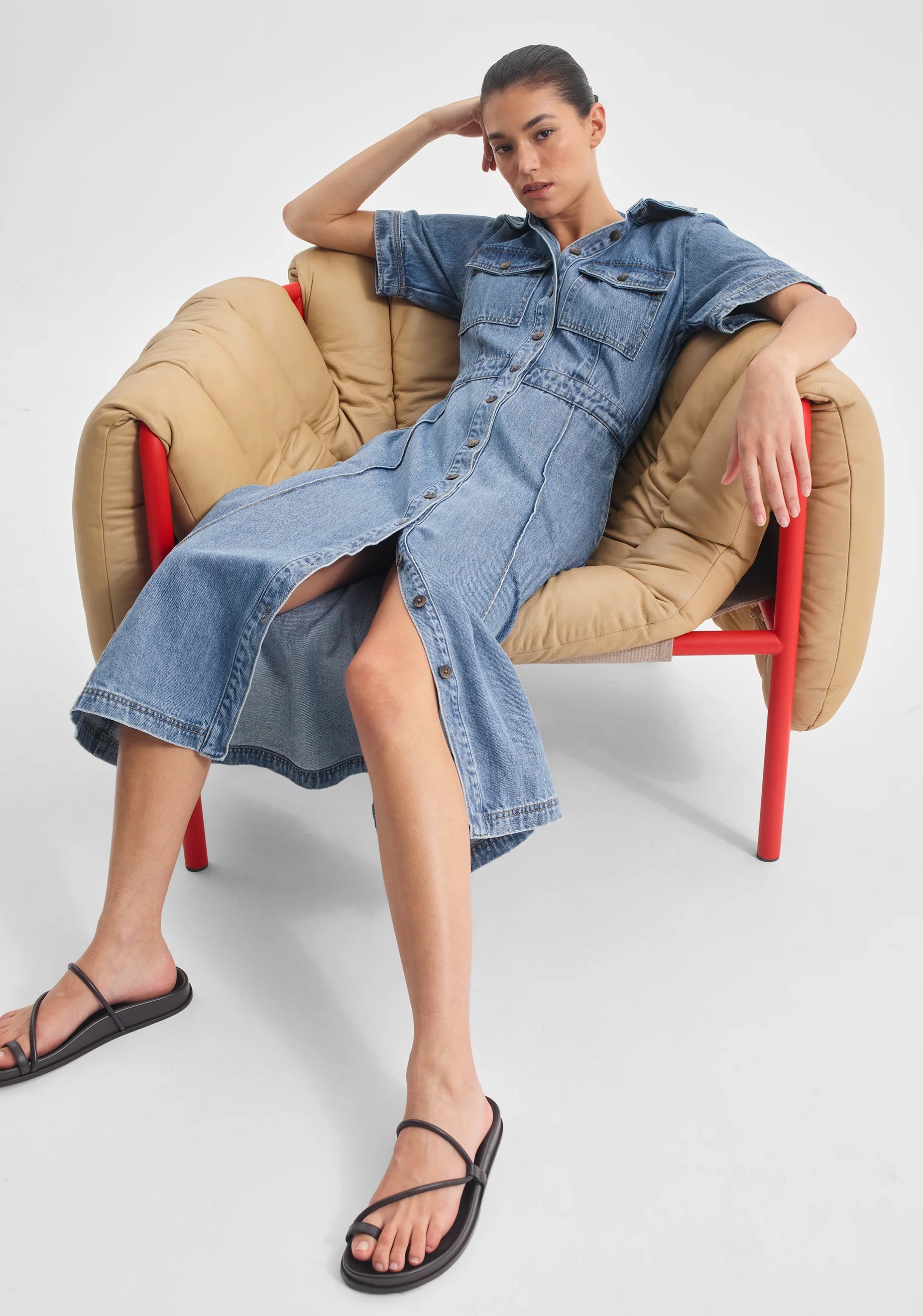 Jacque Denim Shirt Dress