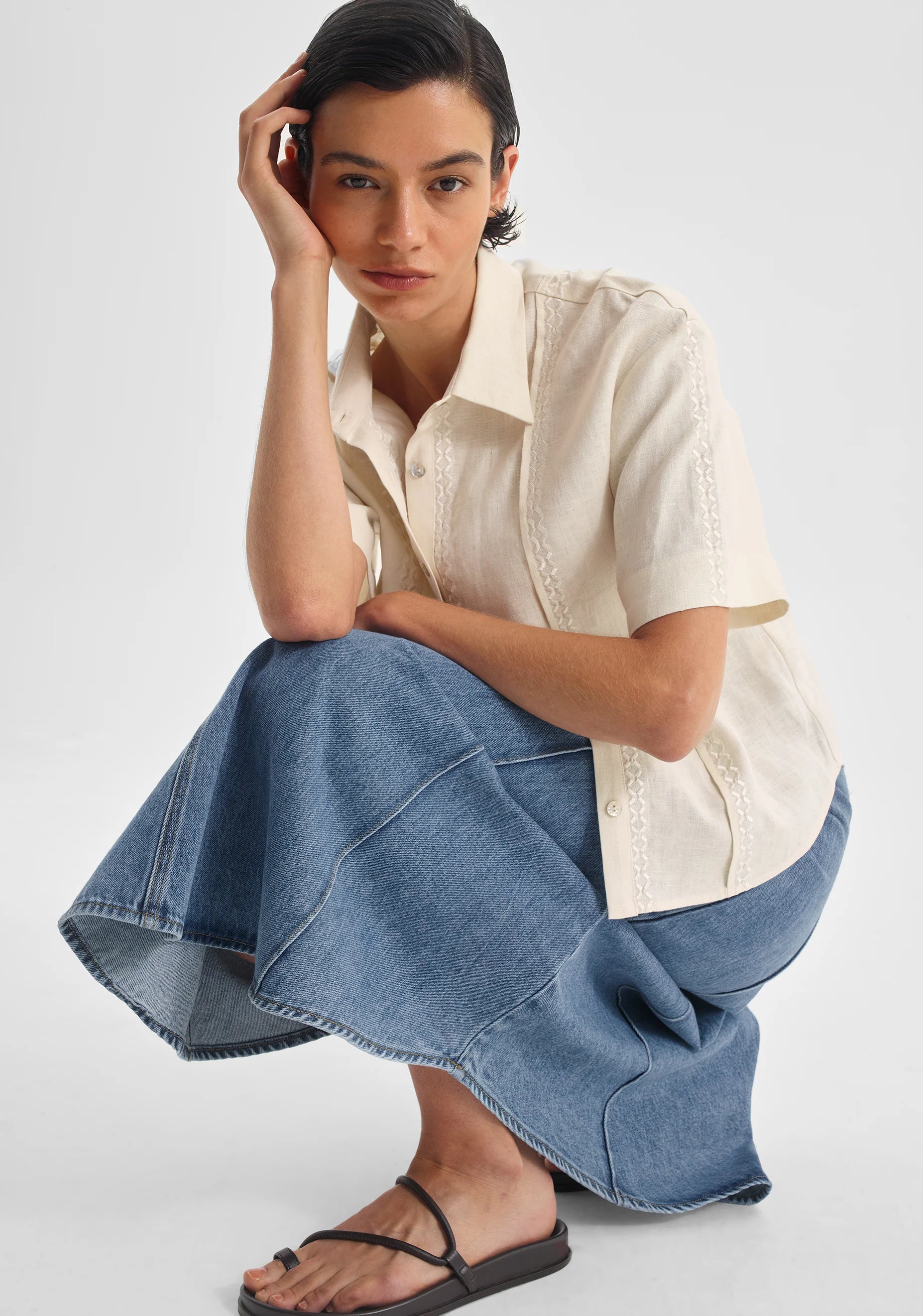 Jacque Denim Skirt