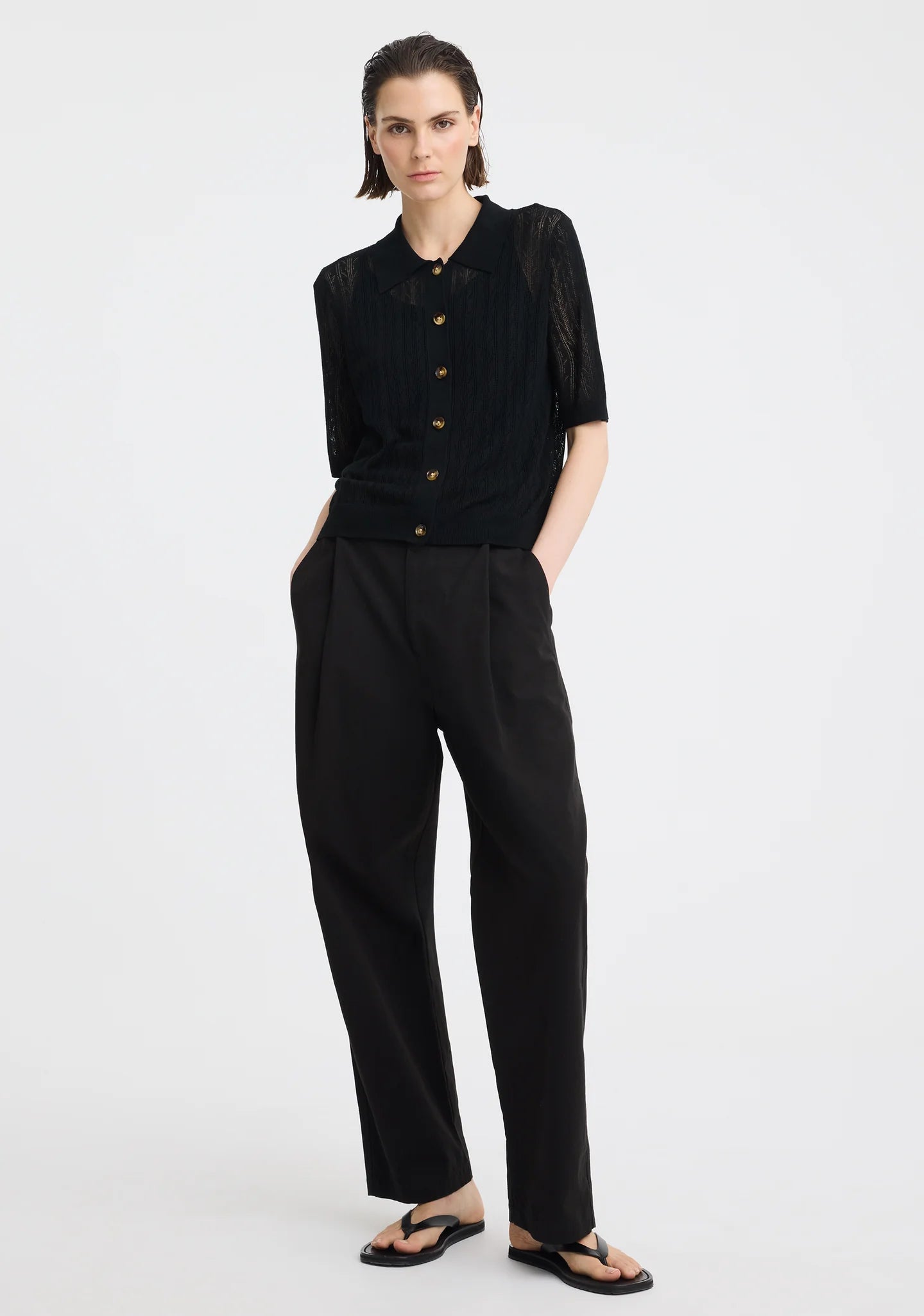 Brioni Knit Cardigan- Black