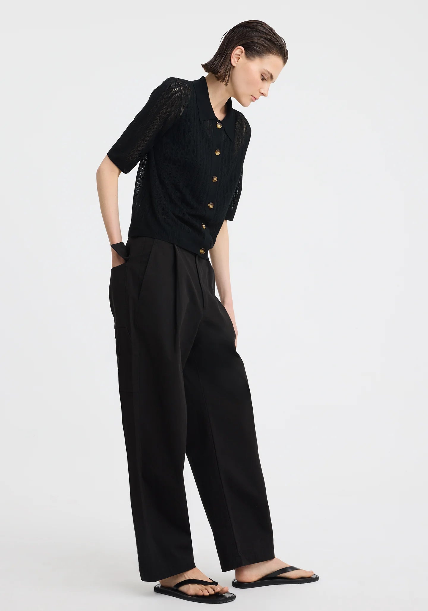 Brioni Knit Cardigan- Black