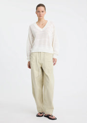Elira Knit Pullover- White