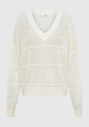 Elira Knit Pullover- White