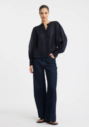 Hewitt Blouse- Indigo