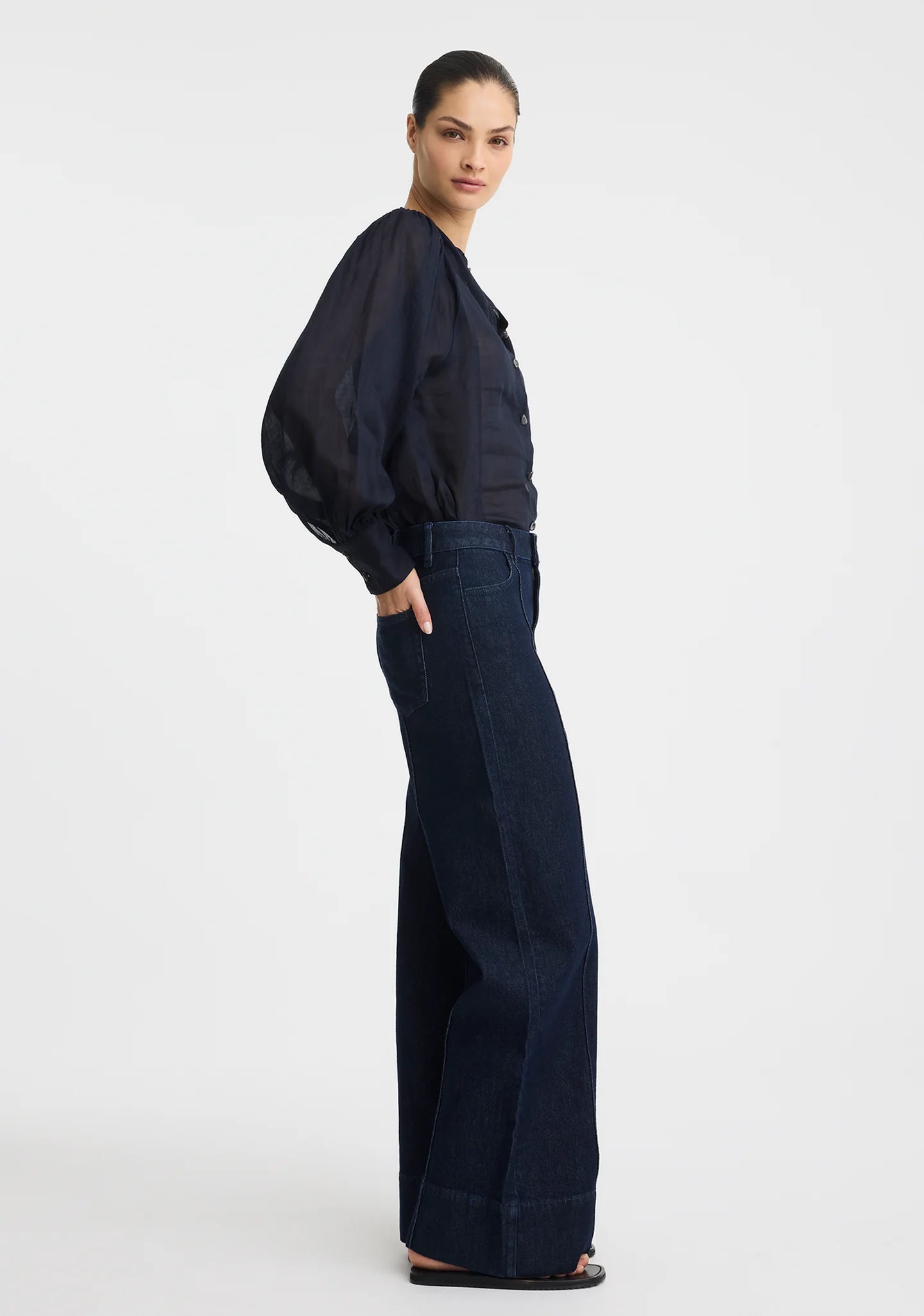 Hewitt Blouse- Indigo