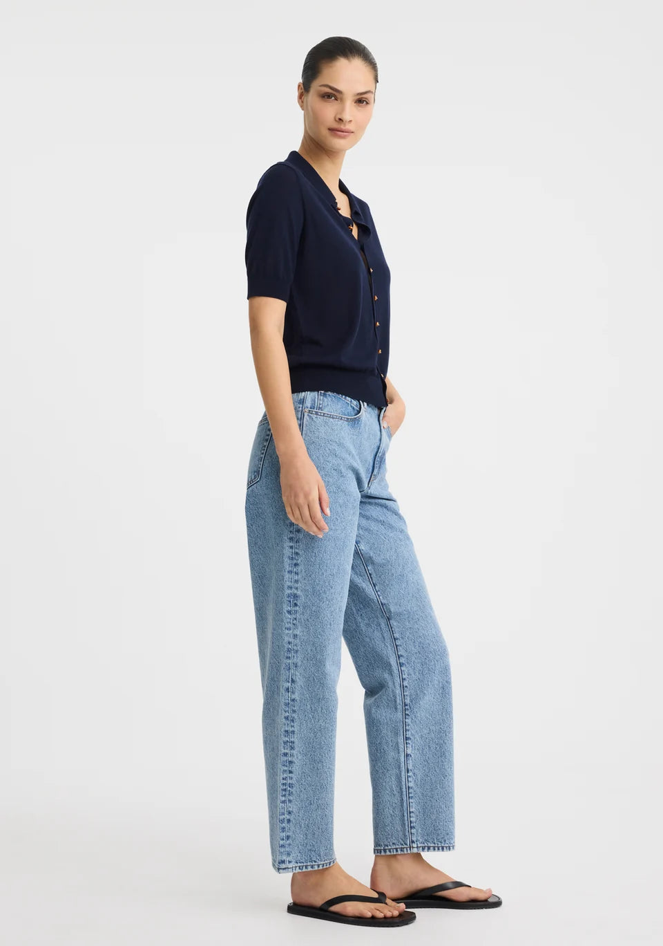 Micah Knit Cardigan - Navy