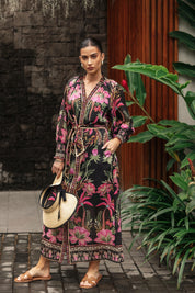 Carmen Silk Cotton Maxi Dress