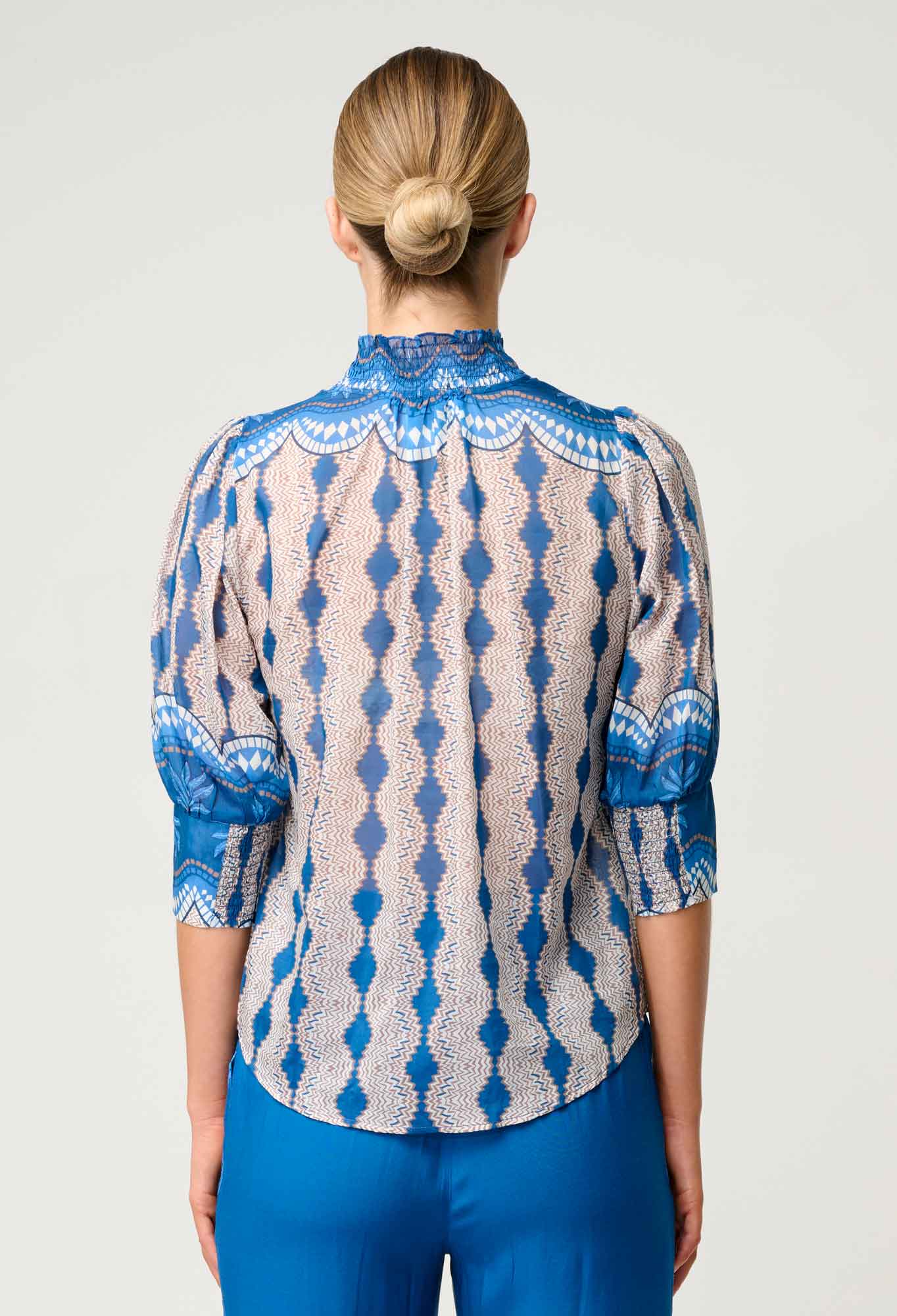 Oleander Print Blouse