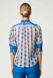 Oleander Print Blouse