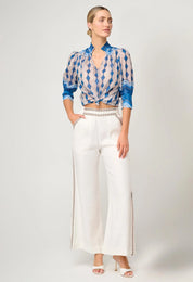 Oleander Print Blouse