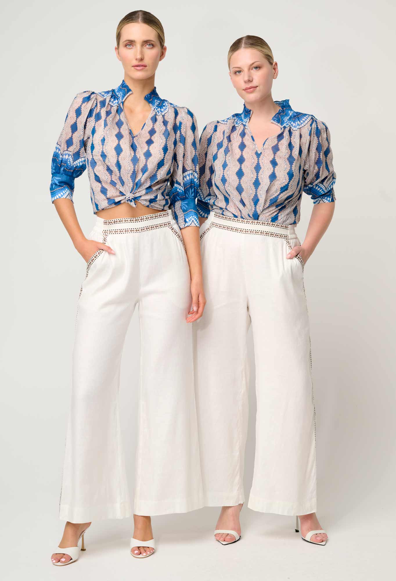 Oleander Print Blouse