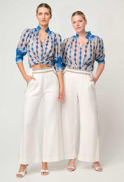 Oleander Print Blouse