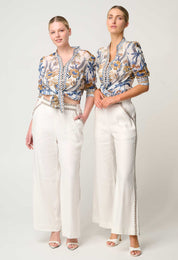 Calantha Cotton Silk Shirt - Golden Medina