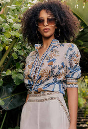 Calantha Cotton Silk Shirt - Golden Medina