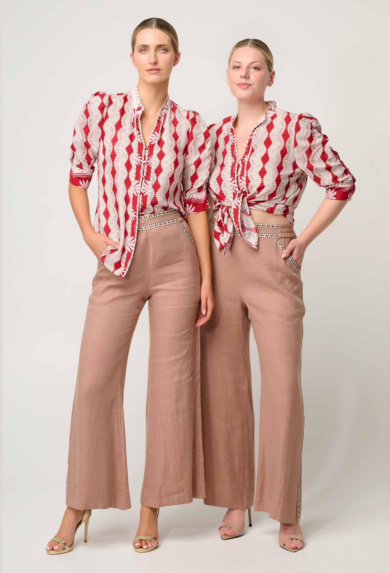 Calantha Ruched Sleeve Shirt