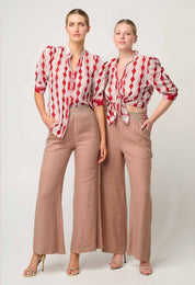 Calantha Ruched Sleeve Shirt