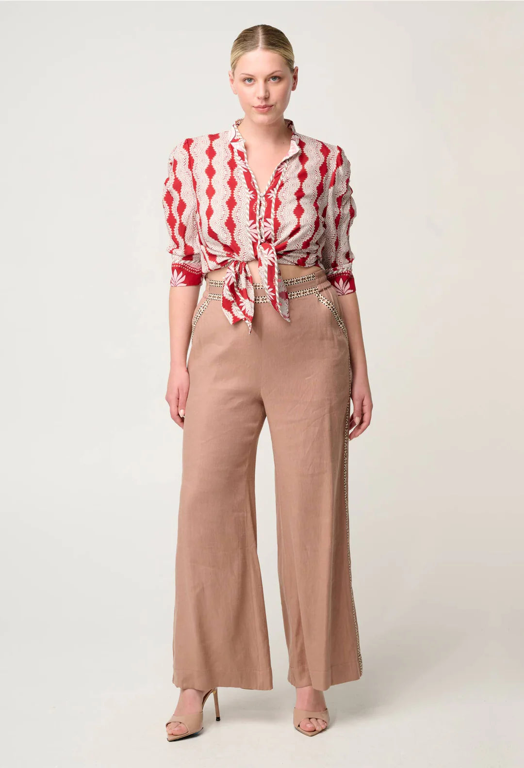 Calantha Ruched Sleeve Shirt