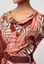 Serene Gold Detail Stretch Top - Cathedral Botanic - Presence Hamilton