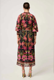 Carmen Silk Cotton Maxi Dress