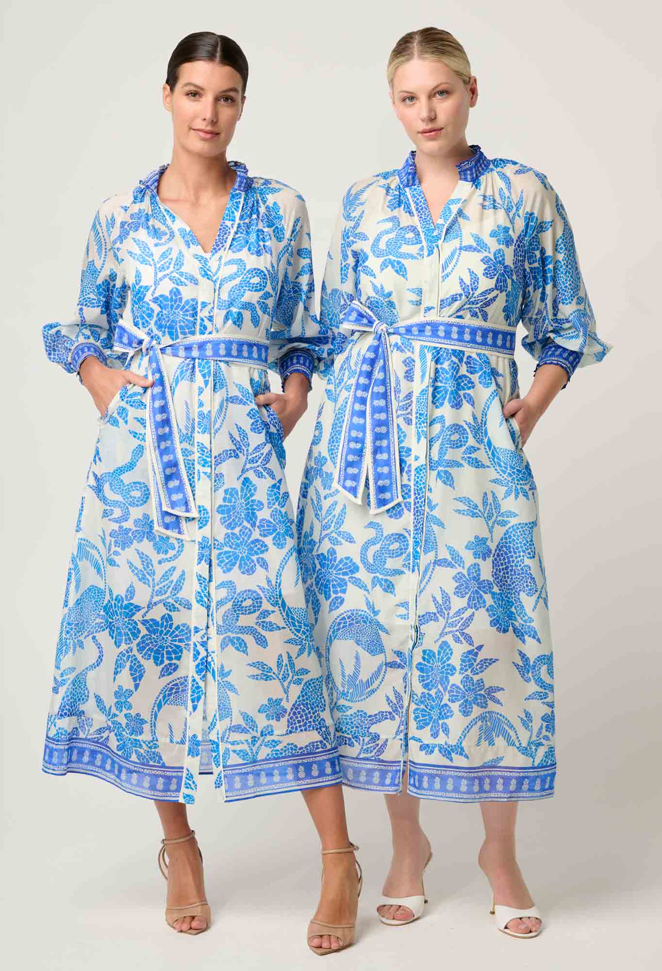Carmen Silk Cotton Print Maxi Dress