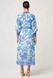 Carmen Silk Cotton Print Maxi Dress