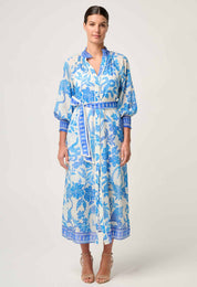 Carmen Silk Cotton Print Maxi Dress