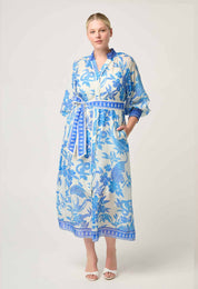 Carmen Silk Cotton Print Maxi Dress