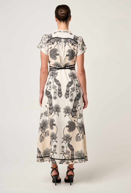 Xanthia Diamond Smock Yoke Dress