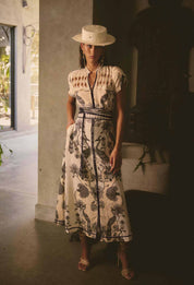 Xanthia Diamond Smock Yoke Dress