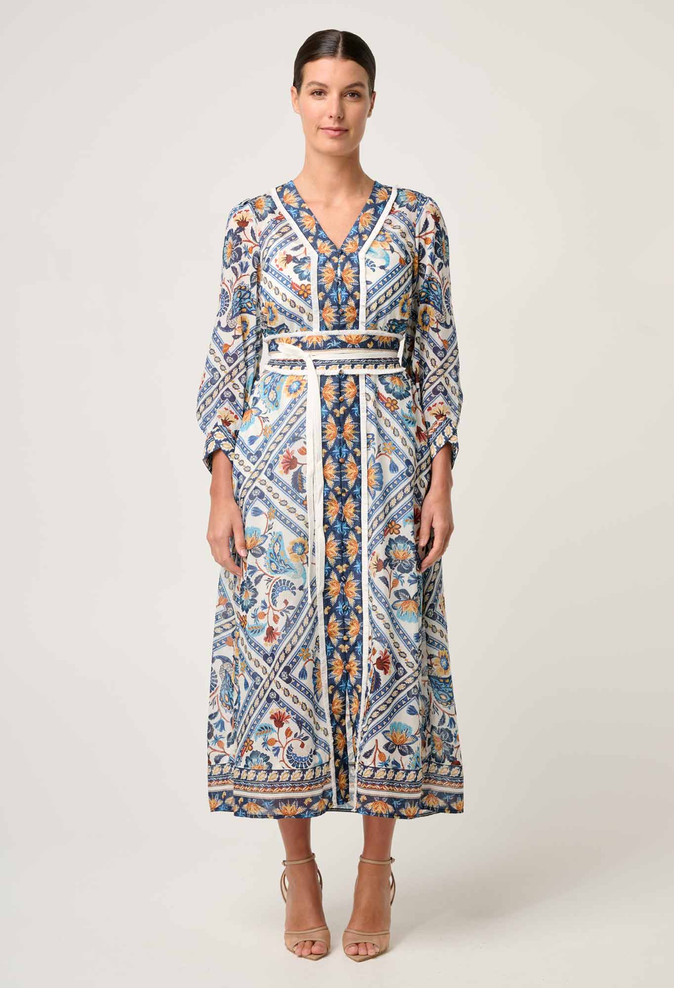 Alexis Silk Cotton Midi Dress
