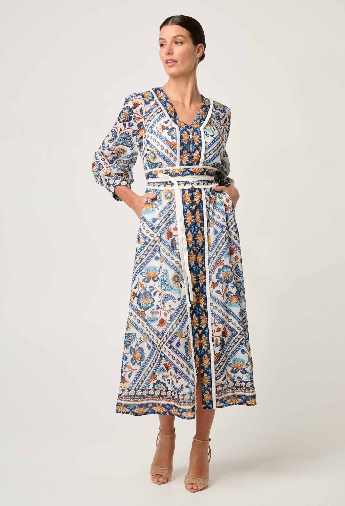 Alexis Silk Cotton Midi Dress