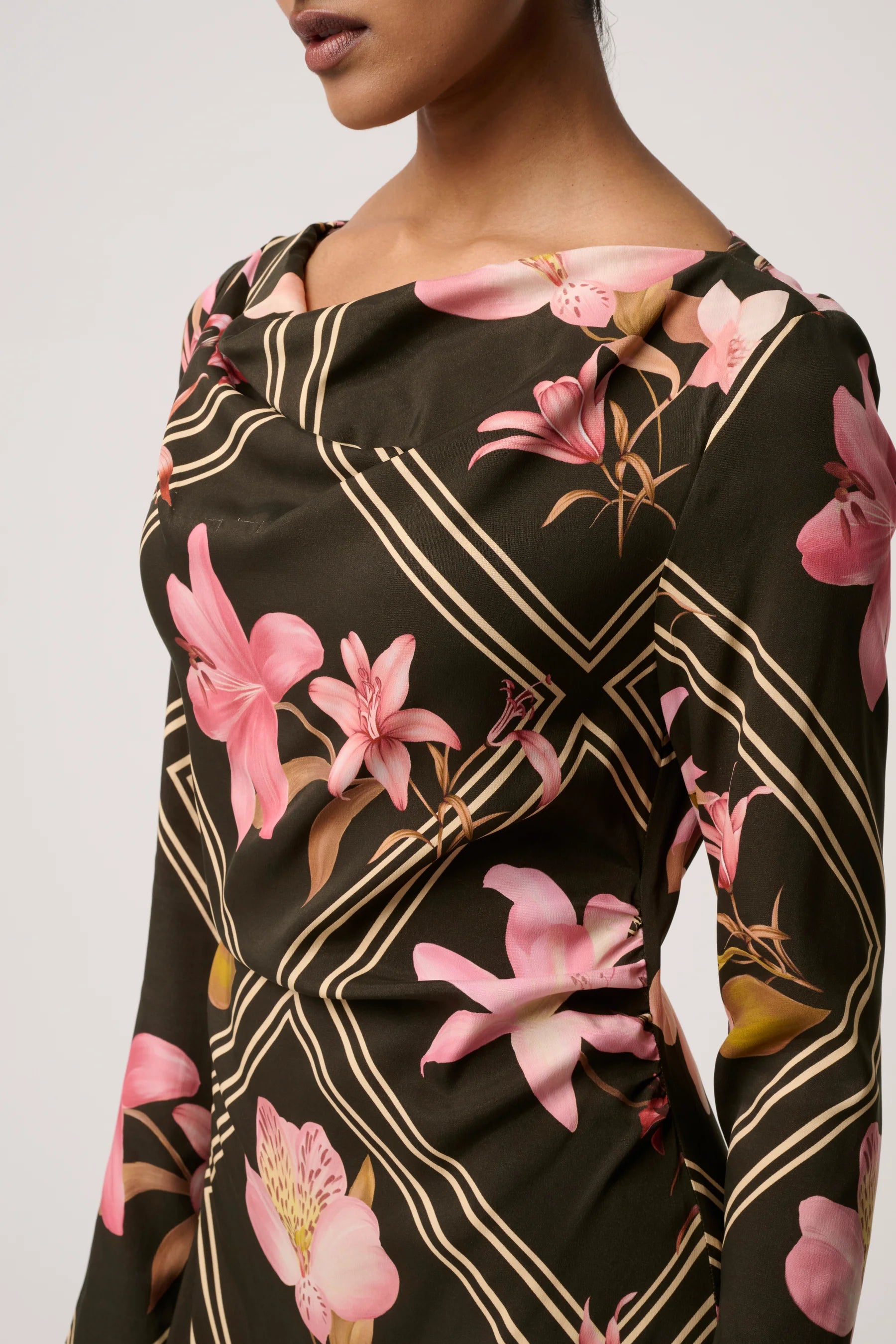 Jayden Dress-Obsidan bloom