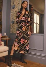 Jayden Dress-Obsidan bloom