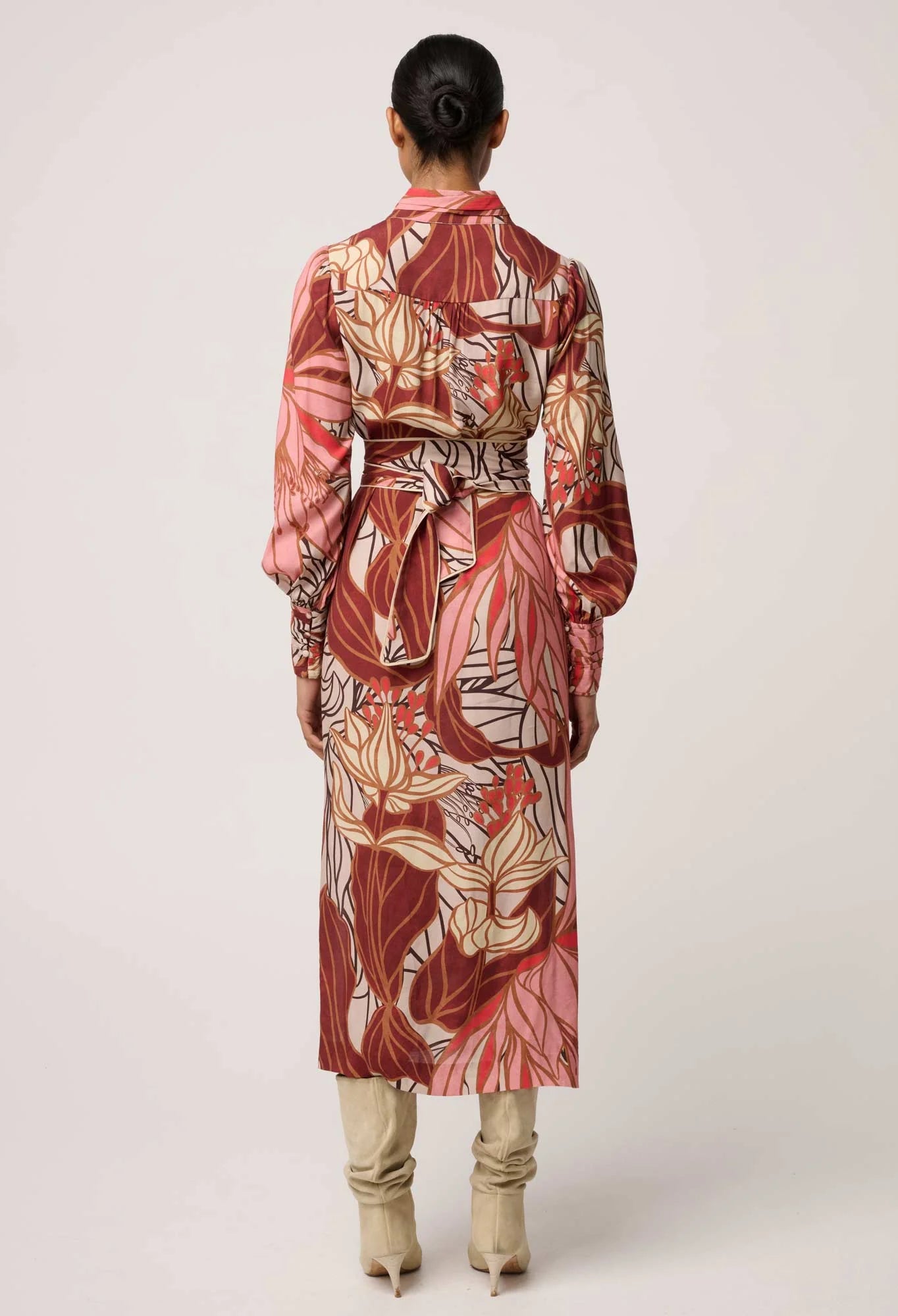 Edith Column Dress- Cathedral Botanic - Presence Hamilton