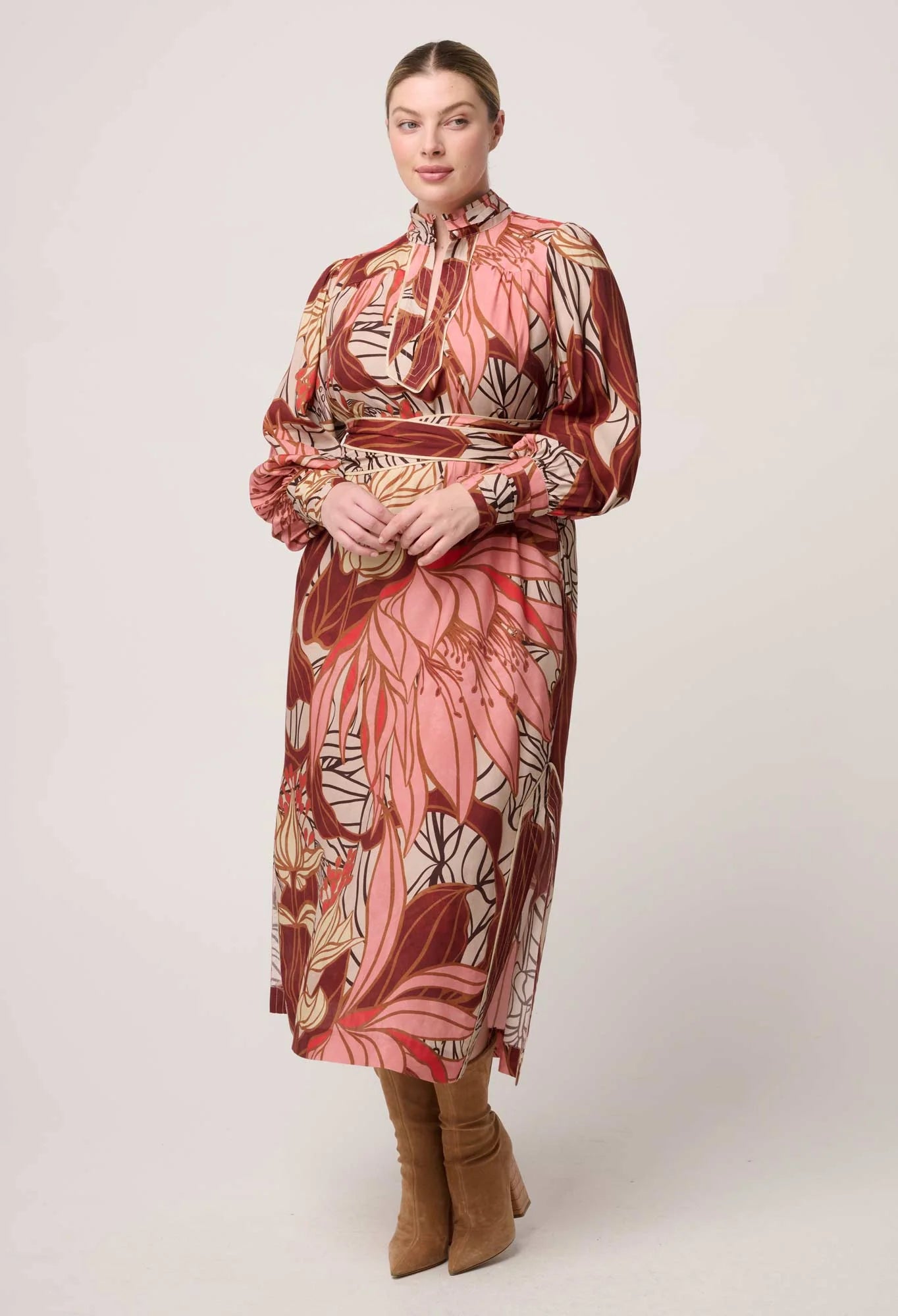 Edith Column Dress- Cathedral Botanic - Presence Hamilton