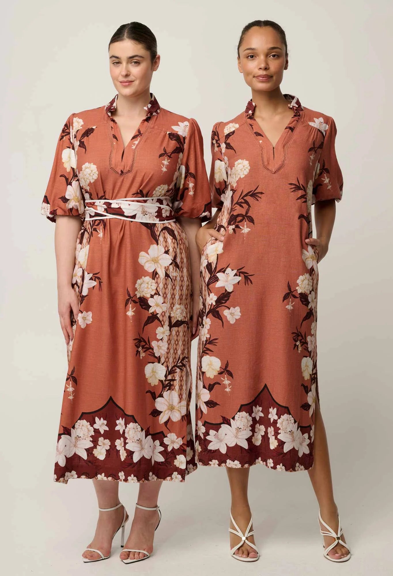 Gisela Column Midi Dress-Amber Vine