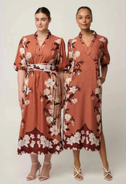 Gisela Column Midi Dress-Amber Vine