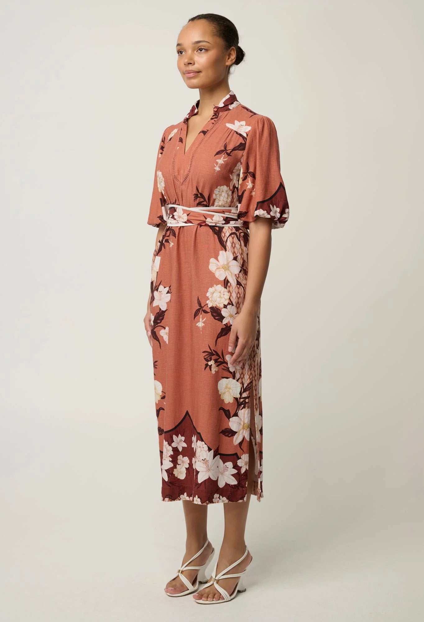 Gisela Column Midi Dress-Amber Vine