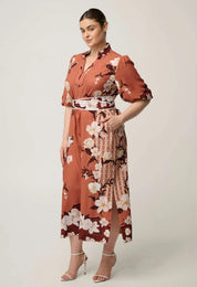 Gisela Column Midi Dress-Amber Vine