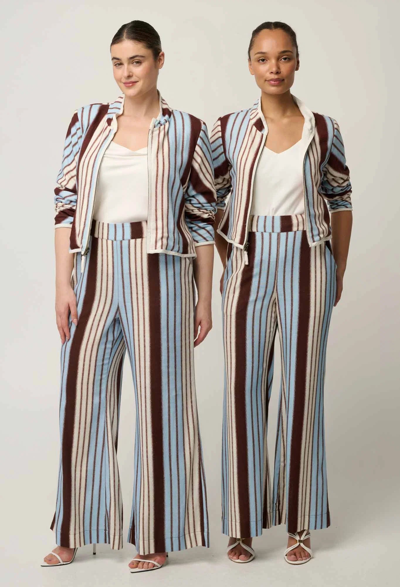 Delray Reversible Printed Jacket-Nautilus Bloom /  Iridescent Stripe