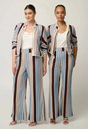 Delray Reversible Printed Jacket-Nautilus Bloom /  Iridescent Stripe