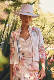 Delray Reversible Printed Jacket-Nautilus Bloom /  Iridescent Stripe