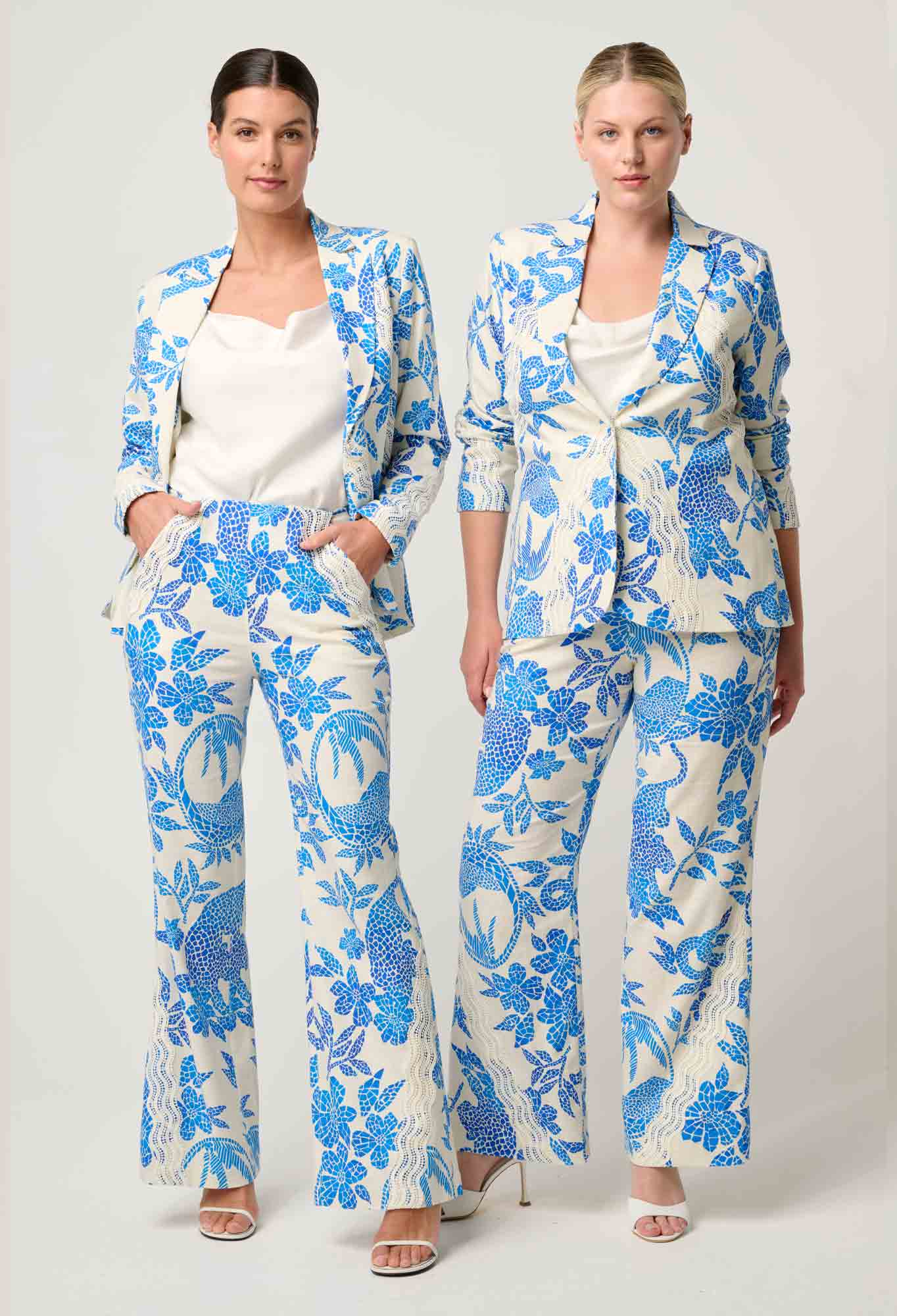 Leandro Stretch Printed Blazer