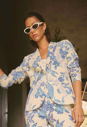 Leandro Stretch Printed Blazer
