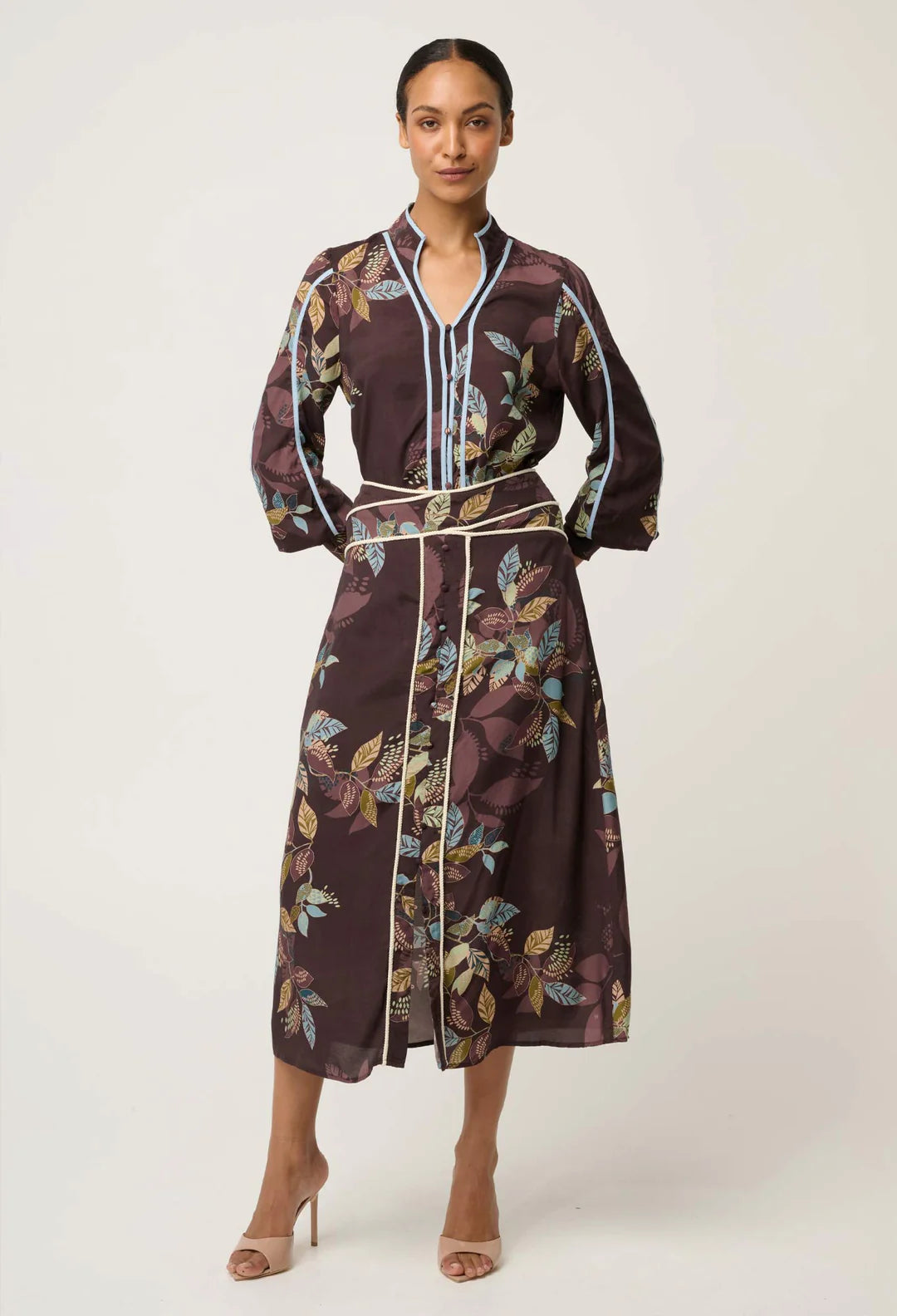 Harper Faille Skirt - Ember Vines - Presence Hamilton