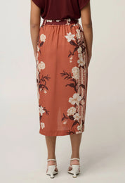 Adria Midi Button Detail Skirt -Amber Vine