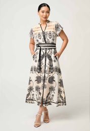 Xanthia Diamond Smock Yoke Dress