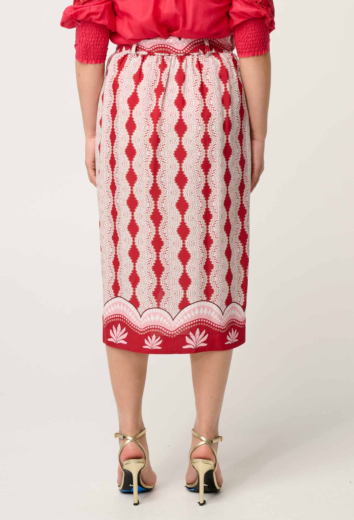 Nora Scoop Hem Midi Skirt - Petite