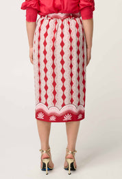 Nora Scoop Hem Midi Skirt - Petite