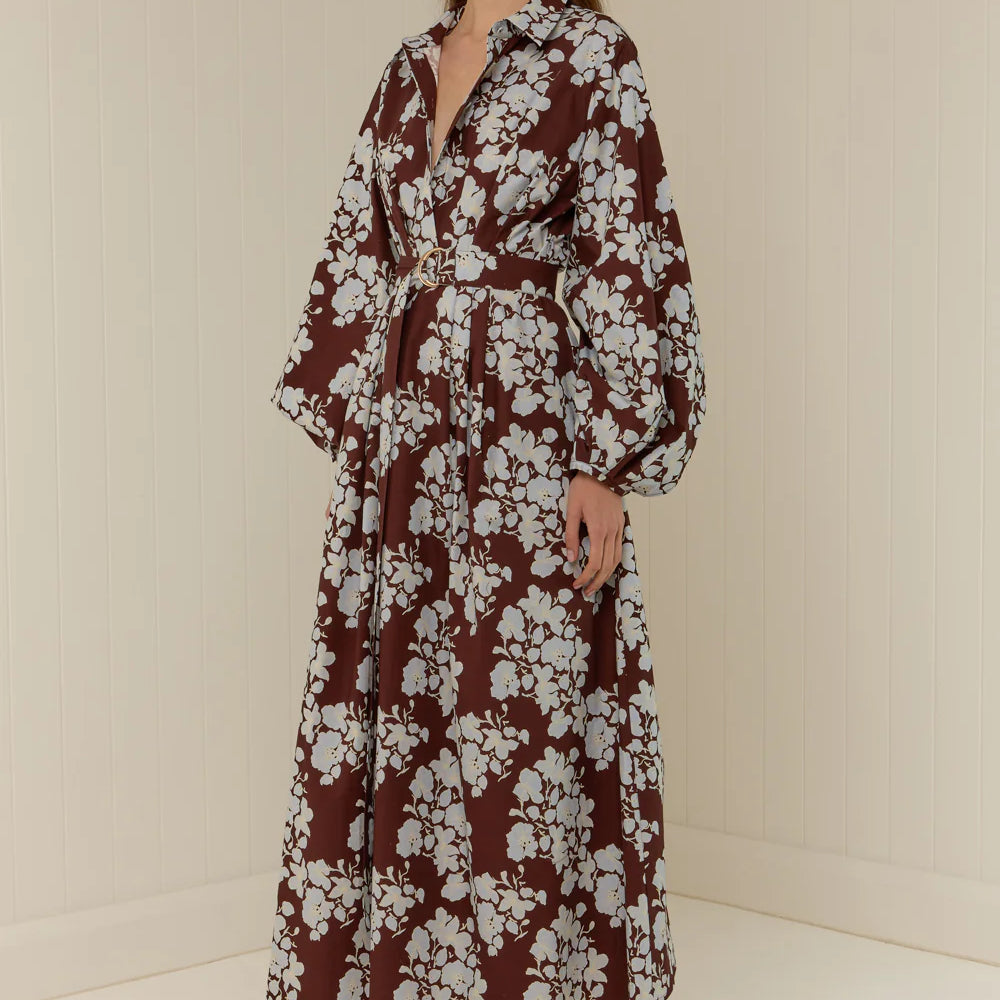 Emily Shirt Dress- Tasman Floral - Presence Hamilton
