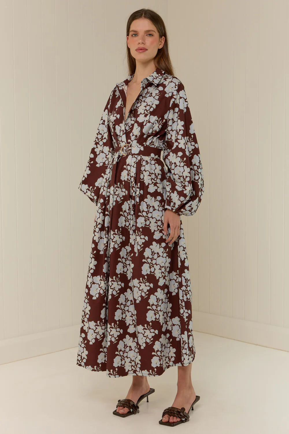 Emily Shirt Dress- Tasman Floral - Presence Hamilton